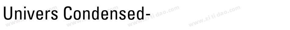 Univers Condensed字体转换